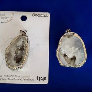 Two New shiny Natural stones in silver